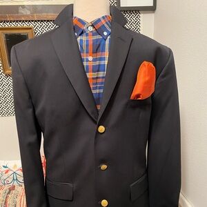 Brooks Brothers 346 Dark Navy Blazer Wool 3 Button Sport Coat Classic Fit 2007